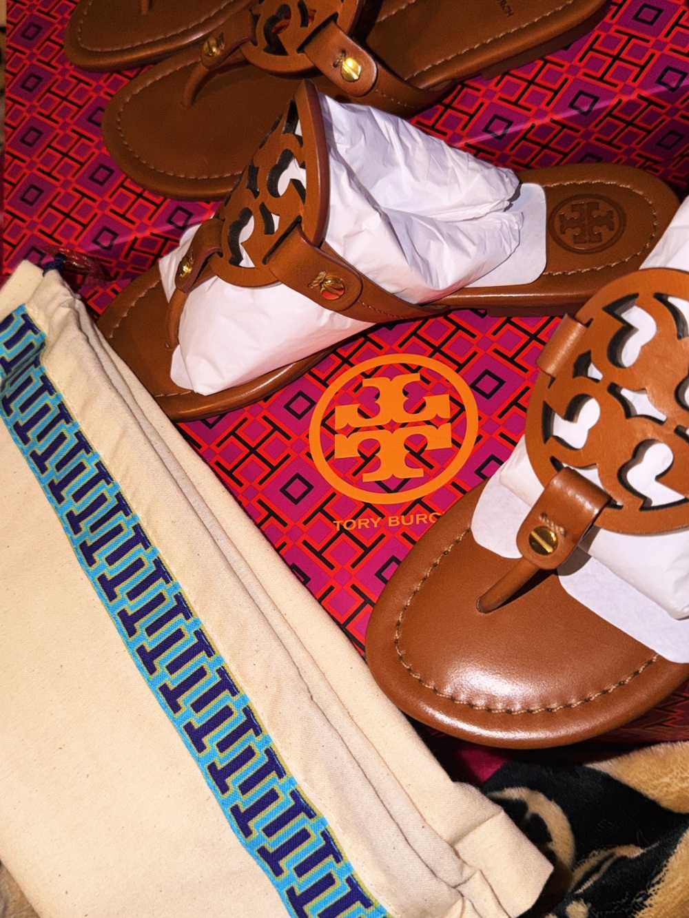 Tory Burch Brown miller sandles two boxes 150$ each or 250 for both